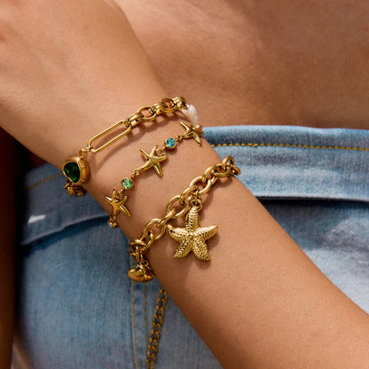 [Amore]Kristine Golden Starfish Bracelet