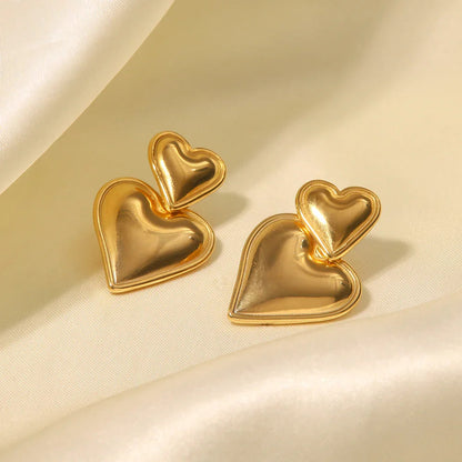 [Amore]Zofia Gold Heart Earrings