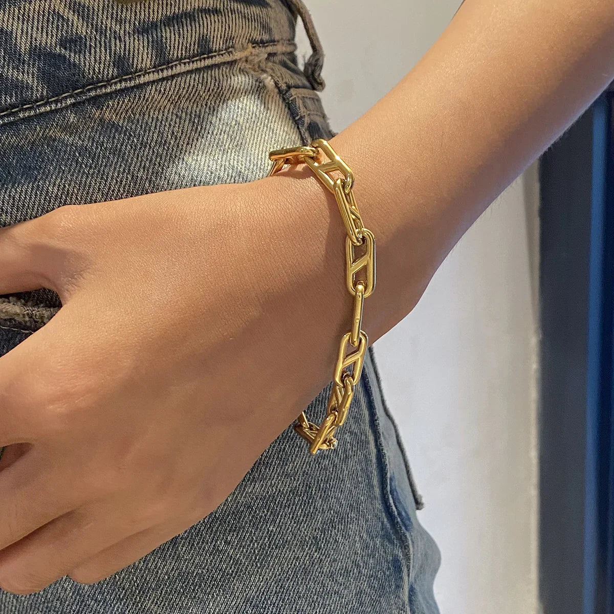 [Amore]Melissa Gold Chain Bracelet