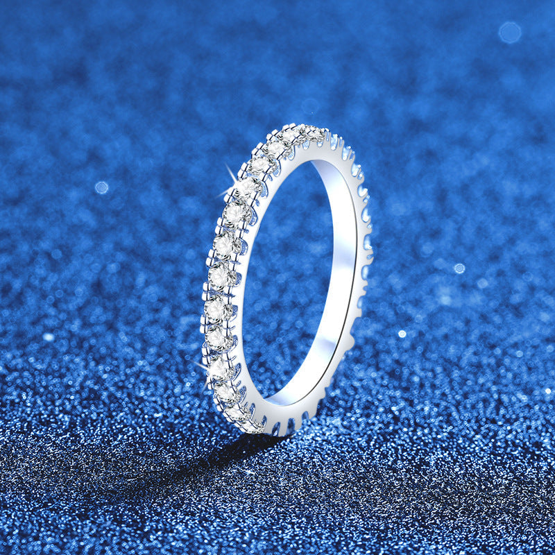 [Amore]DAINTY 0.87CT FULL ETERNITY MOISSANITE RING