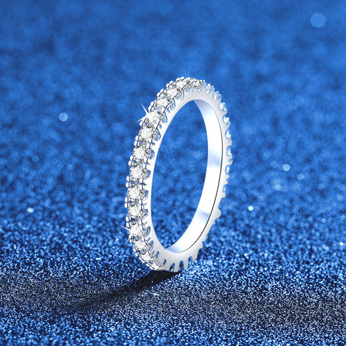 [Amore]DAINTY 0.87CT FULL ETERNITY MOISSANITE RING