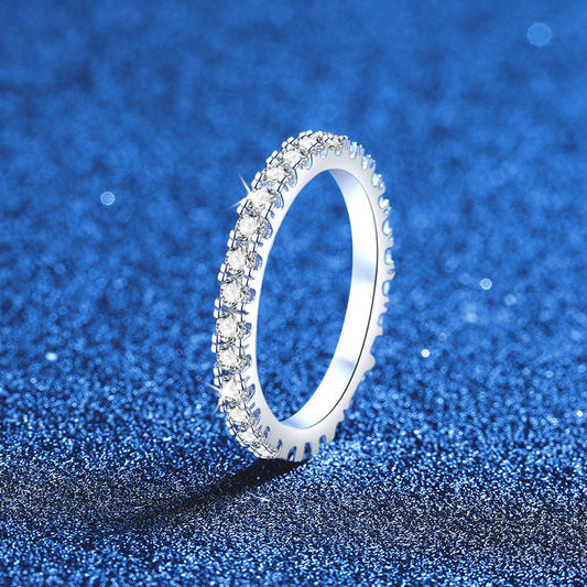 [Amore]DAINTY 0.87CT FULL ETERNITY MOISSANITE RING