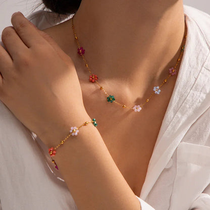 [Amore]Azalea Floral Gold Bracelet