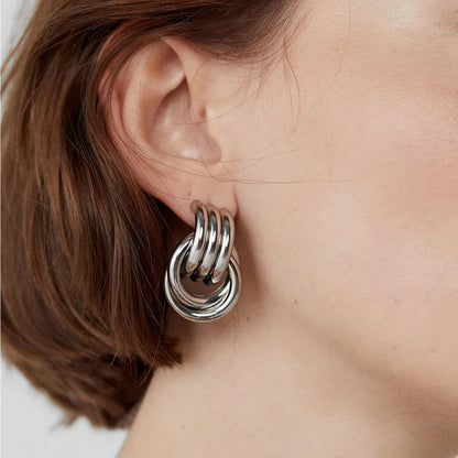 [Amore]Luna Layered Hoop Earrings