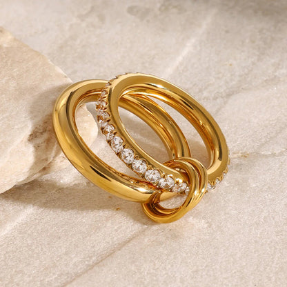 [Amore]Alison Stacked Diamond Ring