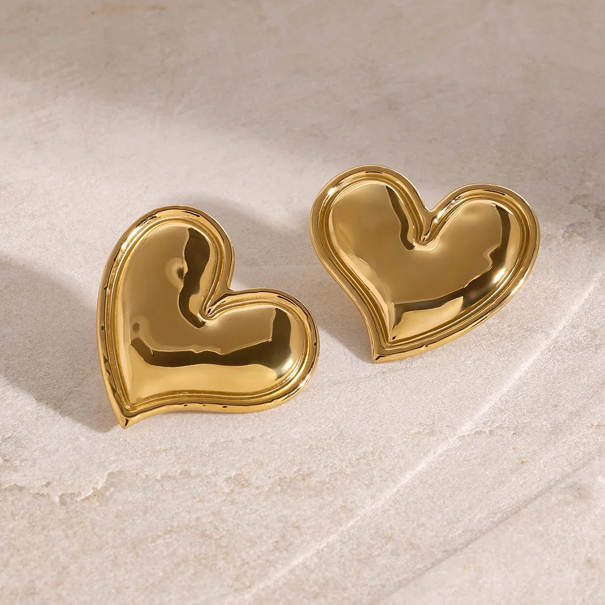[Amore]Liora Gold Heart Earrings