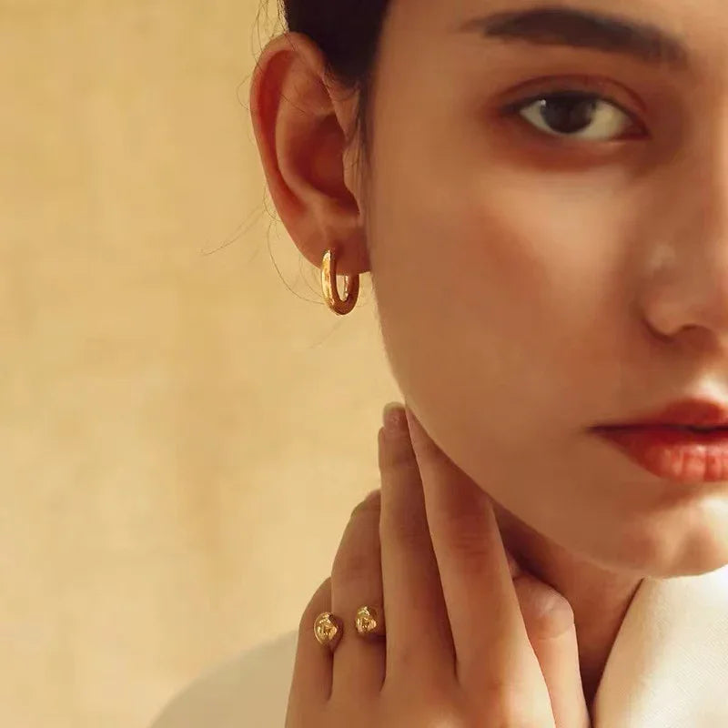 [Amore]Bold Round Hoops