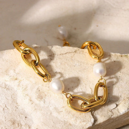 [Amore]Ysabel Chunky Freshwater Pearl Bracelet