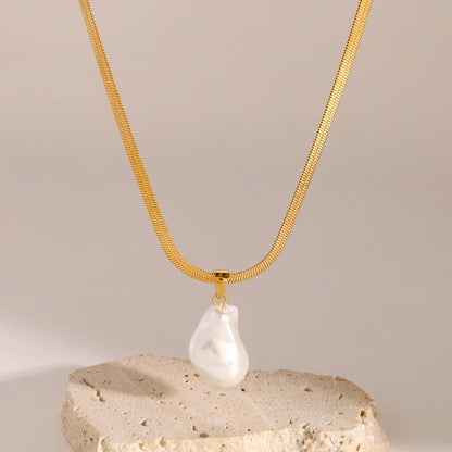 [Amore]Glorietta Herringbone Pearl Necklace