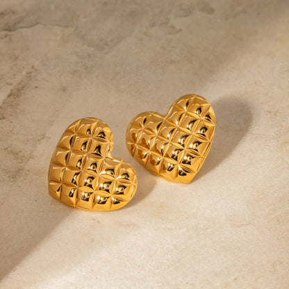 [Amore]Irina Gold Heart Earrings