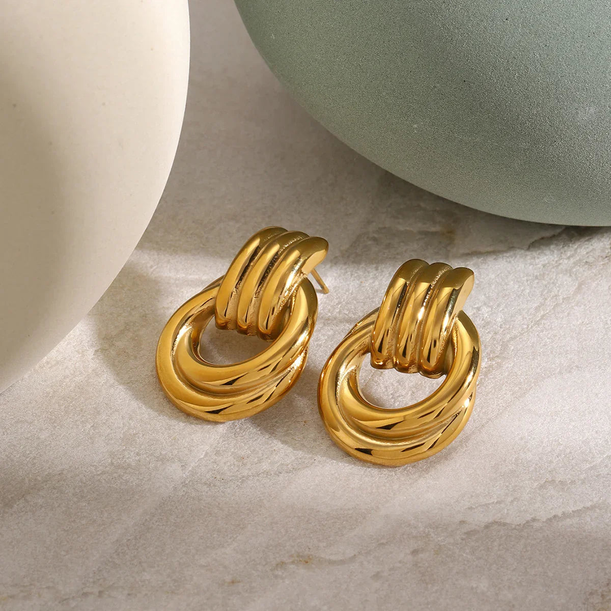 [Amore]Luna Layered Hoop Earrings