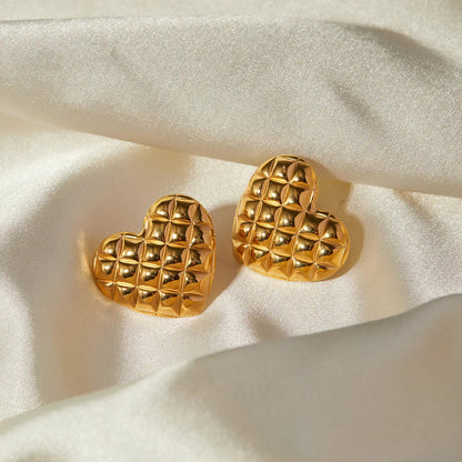 [Amore]Irina Gold Heart Earrings