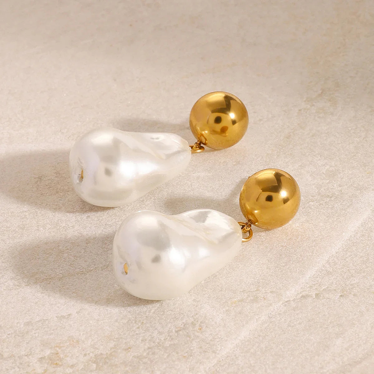 [Amore]Ariana Chunky Pearl Drop Earrings