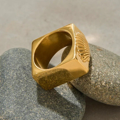[Amore]Carlotta Geometric Shell Ring