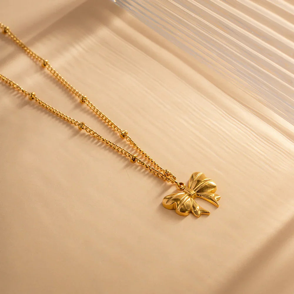 [Amore]June Bow Necklace