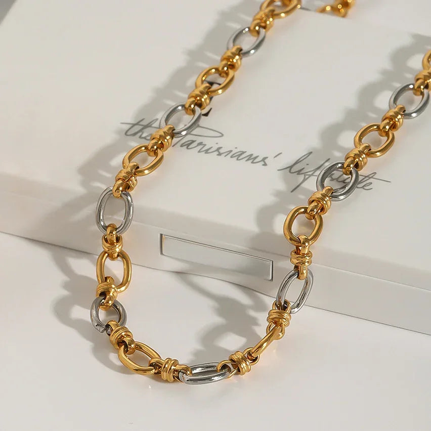 [Amore]Addison Two Tone Gold Necklace