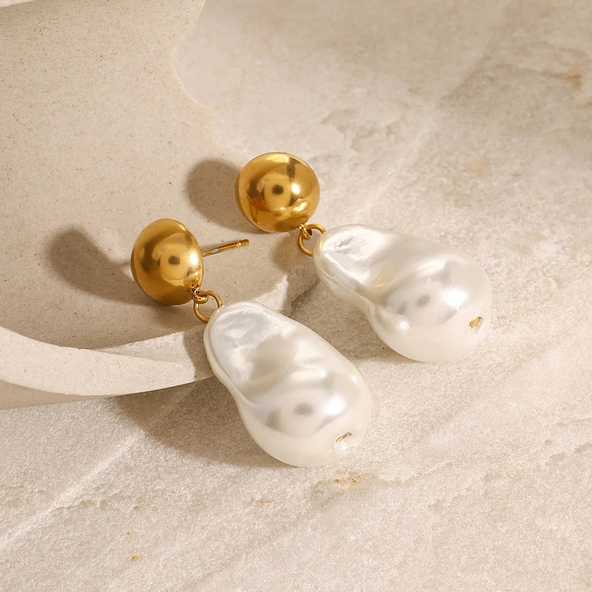 [Amore]Ariana Chunky Pearl Drop Earrings
