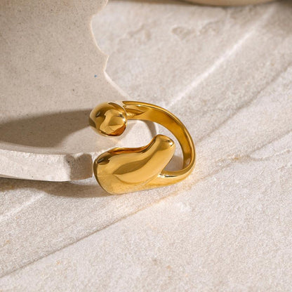 [Amore]Abstract Gold Ring