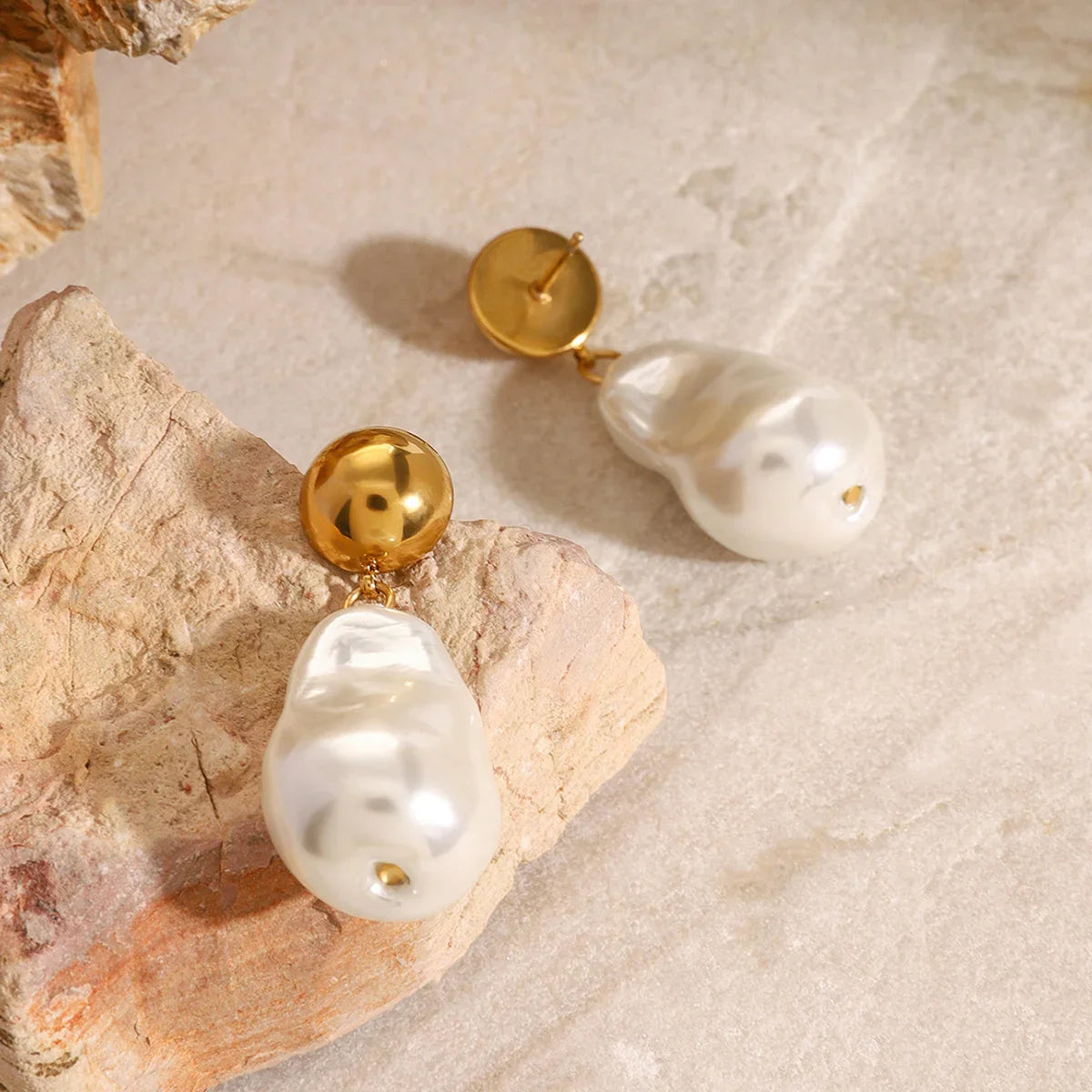 [Amore]Ariana Chunky Pearl Drop Earrings