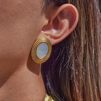 [Amore]Ruthie Gold Enamel Earrings