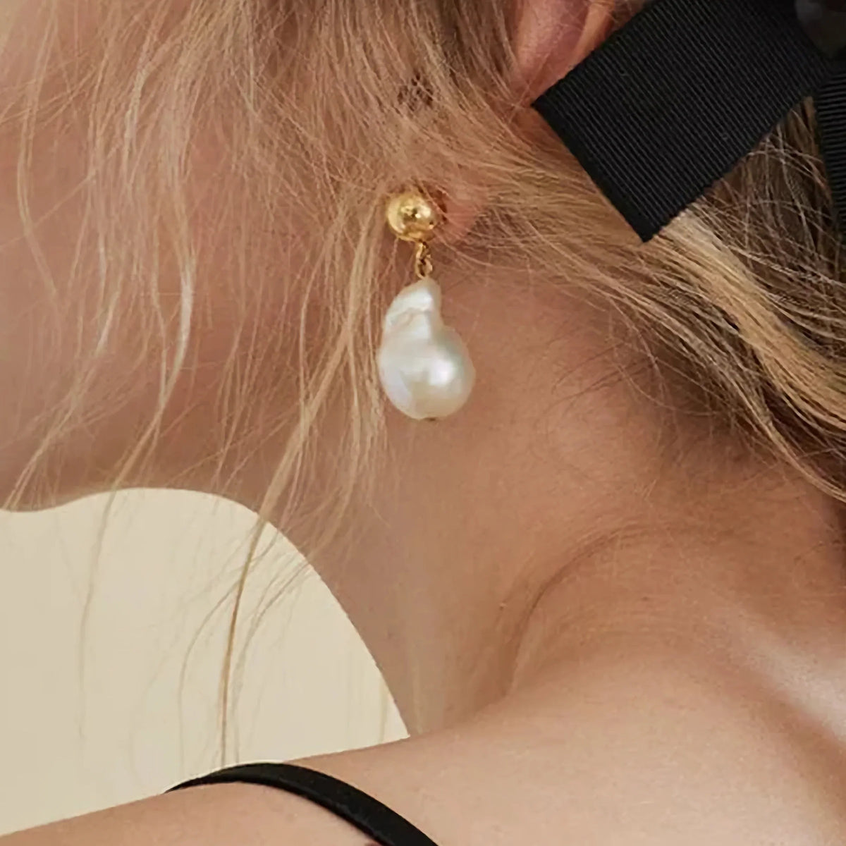 [Amore]Ariana Chunky Pearl Drop Earrings