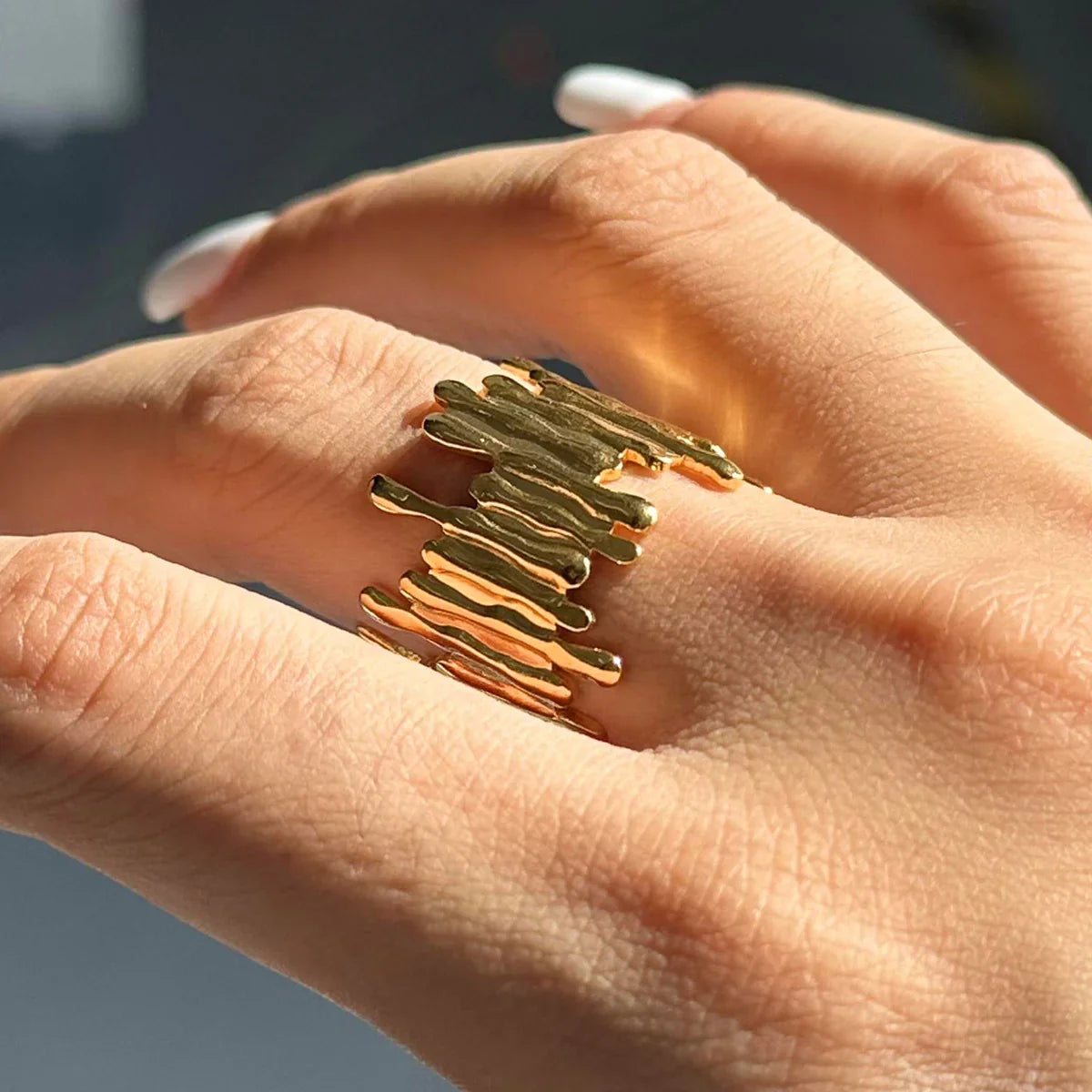 [Amore]Zoella Abstract Gold Ring