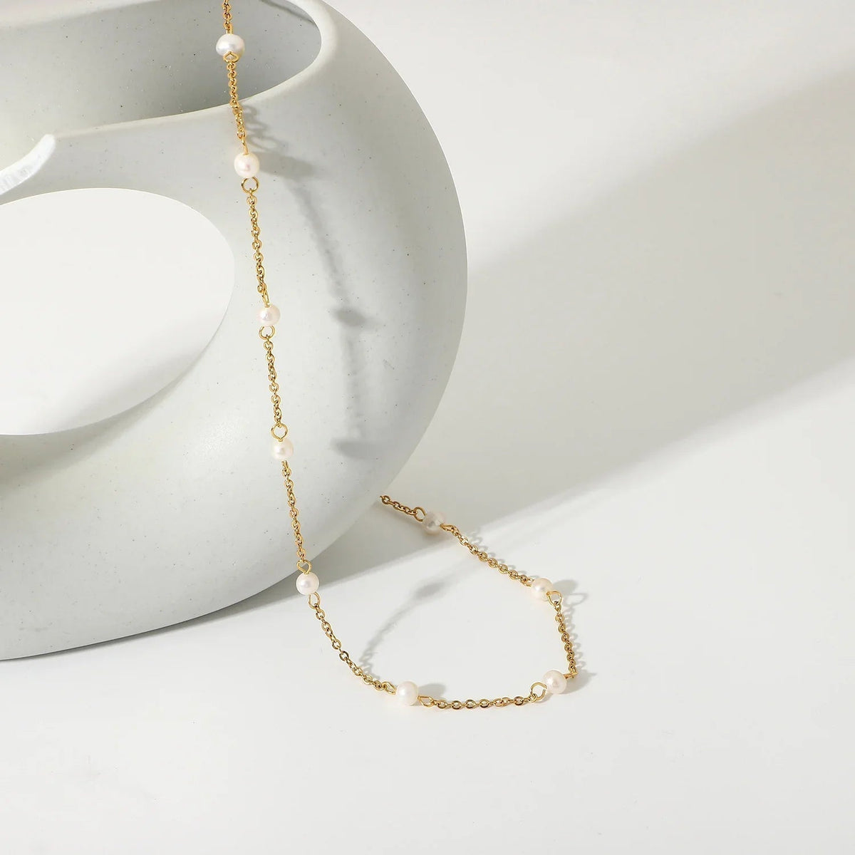 [Amore]Nora Gold Pearl Necklace
