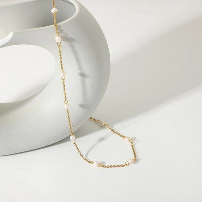 [Amore]Nora Gold Pearl Necklace
