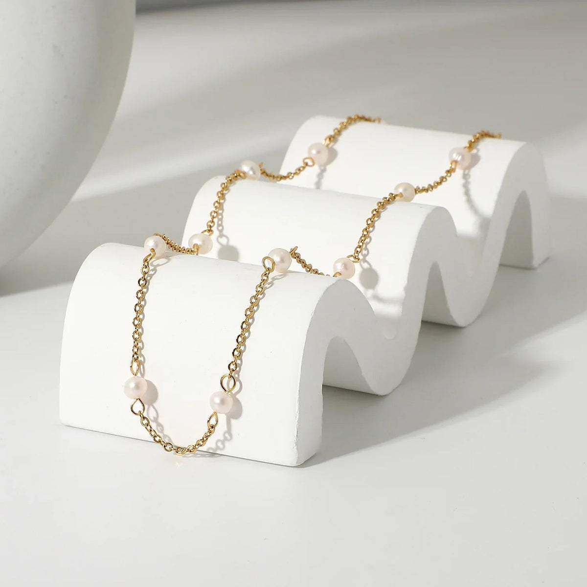 [Amore]Nora Gold Pearl Necklace