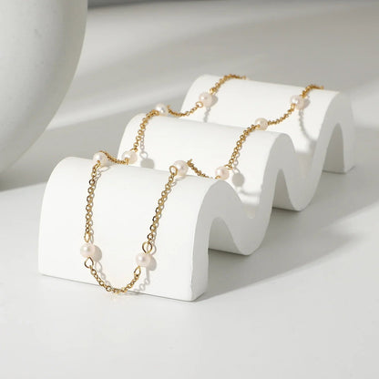 [Amore]Nora Gold Pearl Necklace