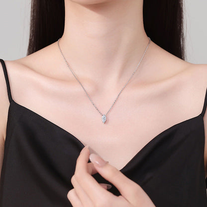 [Amore]SOPHISTICATED MARQUISE-CUT MOISSANITE PENDANT NECKLACE