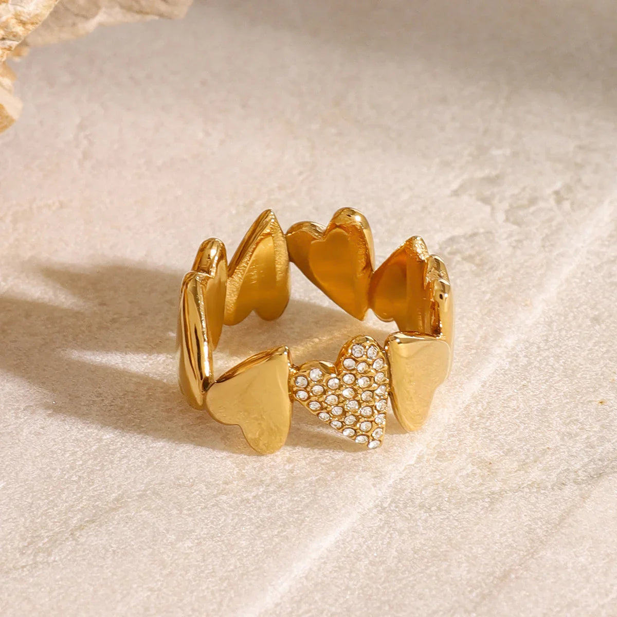 [Amore]Ciel Diamond Hearts Ring