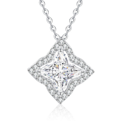 [Amore]STAR-CLOVER MOISSANITE NECKLACE