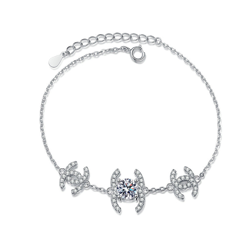 [Amore]CLASSIC INTERLOCKING MOISSANITE BRACELET