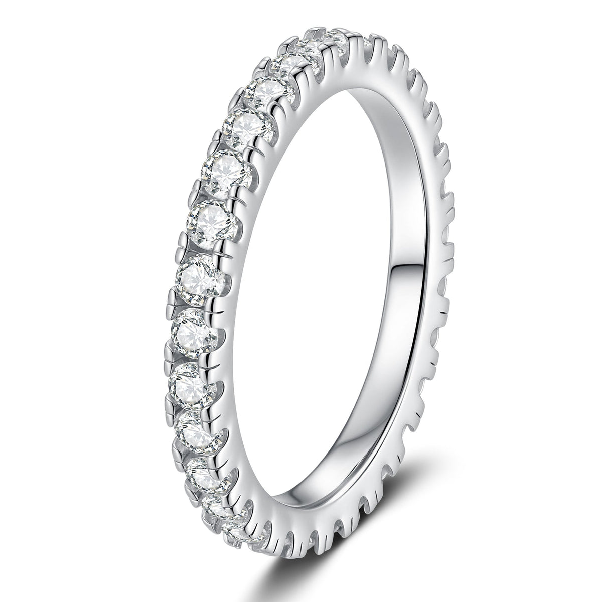[Amore]DAINTY 0.87CT FULL ETERNITY MOISSANITE RING