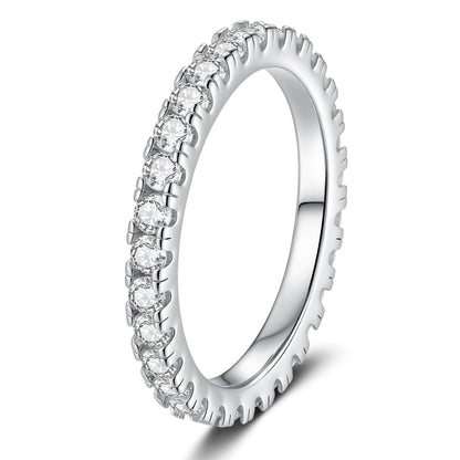 [Amore]DAINTY 0.87CT FULL ETERNITY MOISSANITE RING