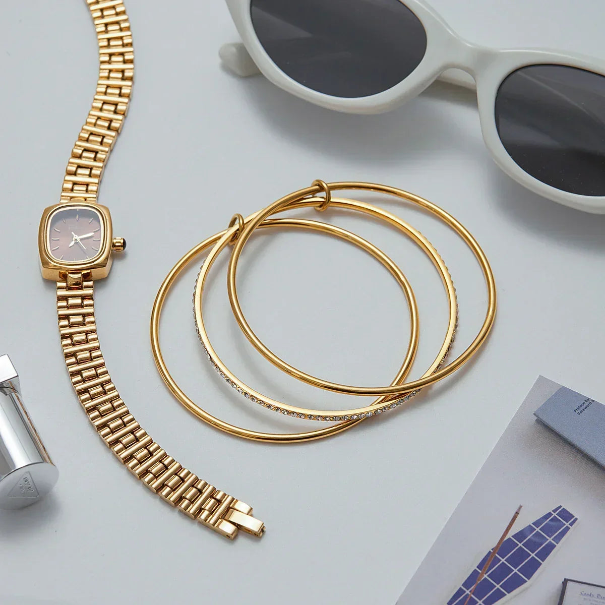 [Amore]Quinley Stacked Diamond Bracelet