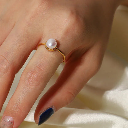 [Amore]Solis Gold Pearl Ring