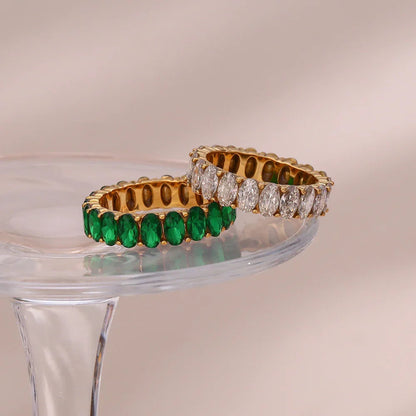 [Amore]Antoinette Diamond Simulant Gold Ring