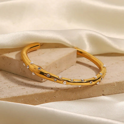 [Amore]Corisande Gold Bangle