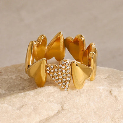 [Amore]Ciel Diamond Hearts Ring