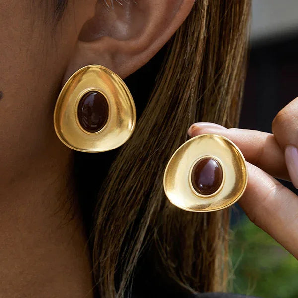 [Amore]Orissa Gold Enamel Earrings