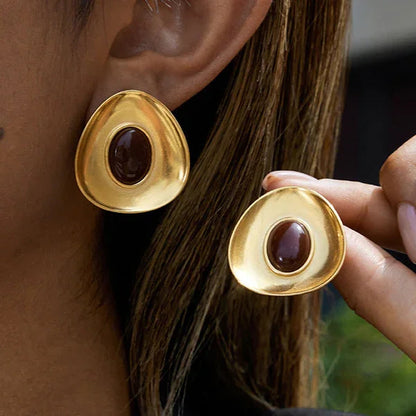 [Amore]Orissa Gold Enamel Earrings