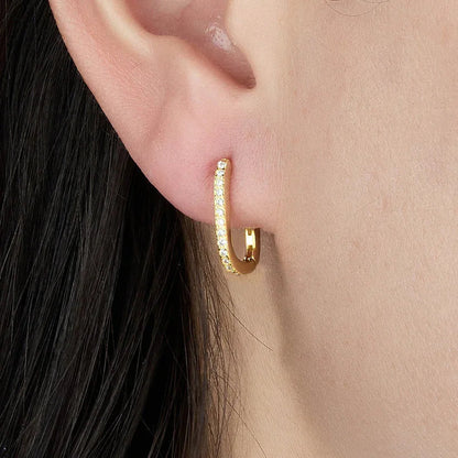 [Amore]Melissa Oval Hoop Earrings