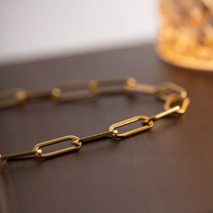 [Amore]Ria Gold Paperclip Chain Necklace