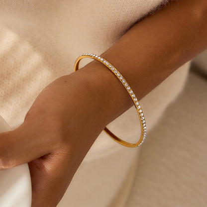 [Amore]Kalista Diamond Gold Bangle