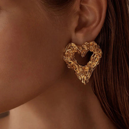 [Amore]Helene Heart Earrings
