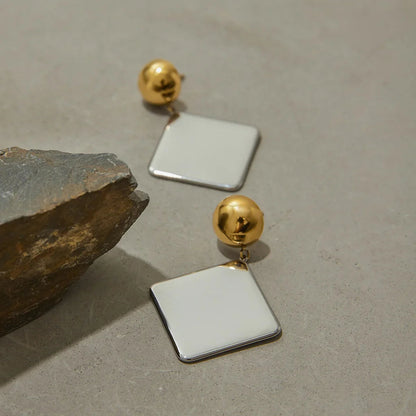 [Amore]Kelly Geometric Drop Earrings