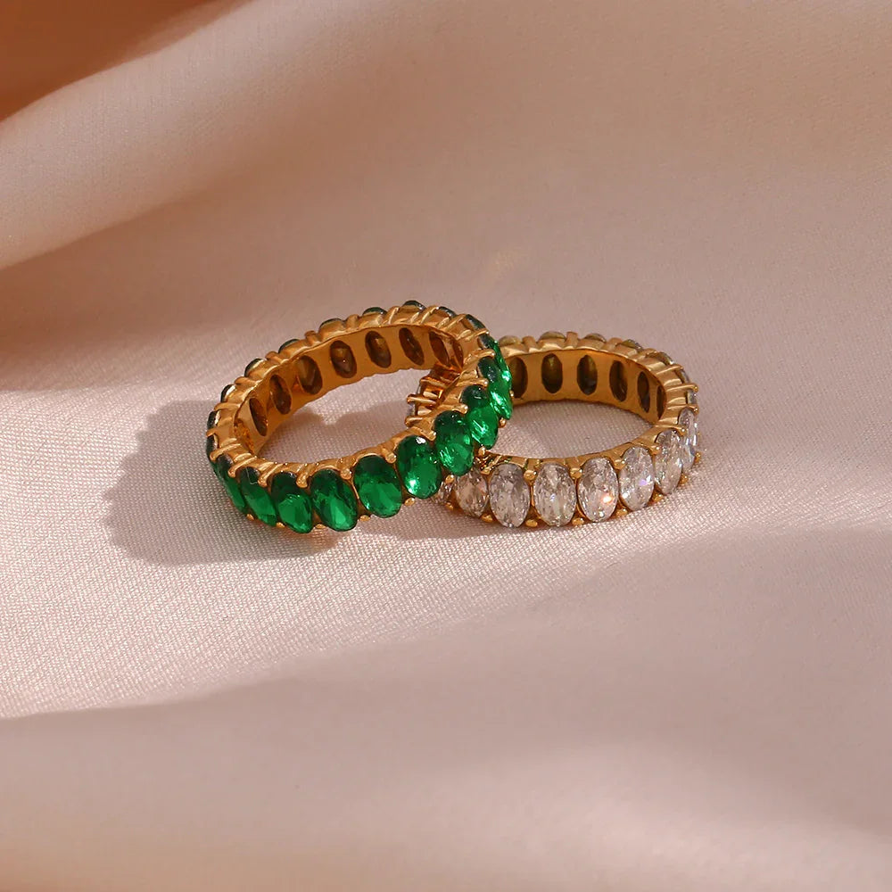 [Amore]Antoinette Diamond Simulant Gold Ring