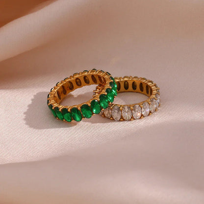 [Amore]Antoinette Diamond Simulant Gold Ring